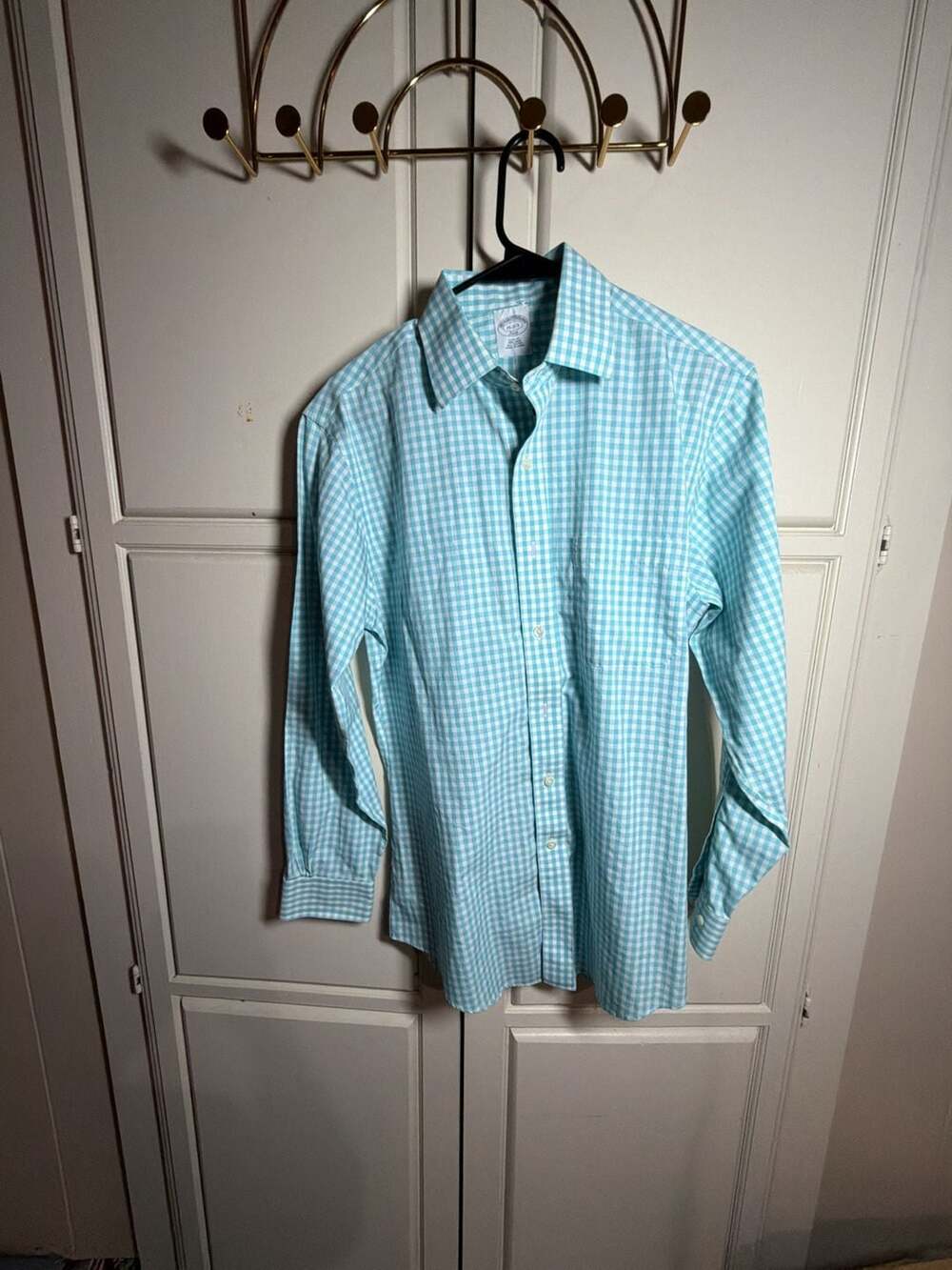 Brooks Brothers 346 Slim Fit Non-Iron Gingham Long Sleeve Shirt